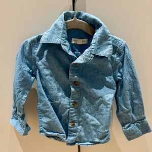 Appaman 2T 24 months Blue boys Pinstripe Button Down cotton long sleeve Shirt